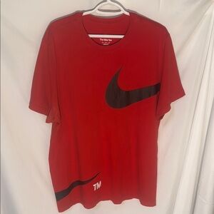Nike Red and Black Short Sleeve Tee